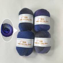 4 X 50g Gradient Rainbow Knitted Yarn, Fresh And Bright 100% Knitted Warm Yarn, Suitable For Sweater Knitting, Christmas Scarf Crochet, New Year's Gift, Home Decor DIY - A - View 25
