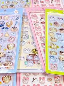 2nd Generation Gigi Kawaii Water Drop Stickers, Pet Stress Relief Crystal Stickers, 3D Relief Stickers, Bubble Stickers, PP Stickers, Internet Celebrity Same Style, Flash Dynamic, Collectible Stickers, Reward Stickers - Multicolor - View 3
