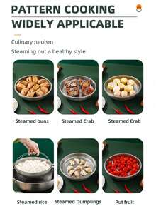 1pc Multifunctional Stainless Steel Steamer, Healthy For Cooking Buns, Fries, Vegetables And Fruits, Household Kitchen Utensil And Accessory - View 5