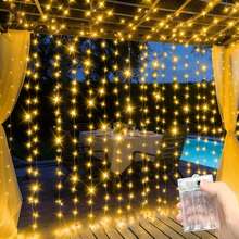 Battery Powered LED Curtain Lights, Home Indoor Holiday Party Decor Lights For Wedding Decoration - Battery Box Curtain Light - View 11