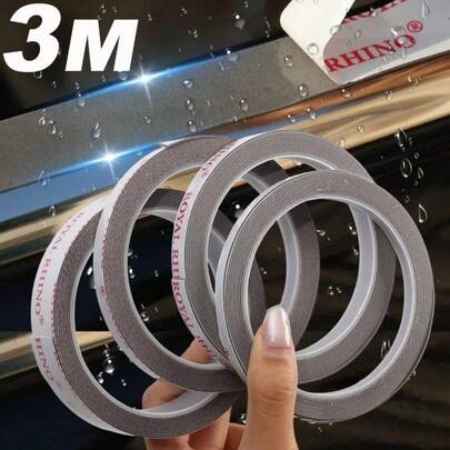 Bộ 3 cuộn băng keo hai mặt chống thấm nước dùng cho ô tô, băng keo dán chắc chắn độ bám dính cao, lý tưởng cho cánh gió, logo, tấm che nắng, bộ phụ kiện thân xe, cố định trang trí ngoại thất và nội thất, chịu nhiệt và chống chịu thời tiết, băng keo dán siêu bền dùng cho việc độ chế và sửa chữa ô tô.