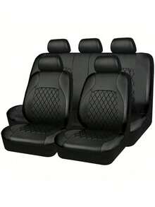 9PCS Universal Fit Car Seat Cover, Car Seat Cover Full Sets, Diamond Leather Bling Car Seat Covers Full Set,Universal Fit Automotive Glitter Crystal Sparkle Strip For Cute Women Girly,Universal Cloth Front Seat Covers For Car, For SUV, Sedan, Van, Automotive Interior Covers, Airbag Compatible, 9PCS Included : 2 Front Seat Covers, 1 Backrest Cover, 1 Back Seat Cover And 5 Headrest Covers. 4PCS Included : 2 Front Seat Covers And 2 Headrest - Type a - View 14