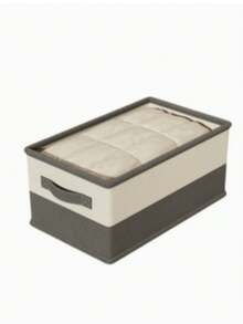 床上用品收纳盒，带把手的硬质抽屉收纳盒，衣物收纳箱，带隔板的家用收纳盒，可折叠衣柜整理篮，用于存放衣物、内衣、T恤、毯子、装饰品、节日装饰品、房间装饰品、家居装饰品、卧室装饰品、连衣裙、裤子、鞋子、牛仔裤、靴子、裙子 - 彩色 - 查看 6