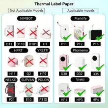 640 Sheets Of Transparent Thermal Label Paper In 4 Rolls, Measuring 12 Mm X 40 Mm (3/8" X 1 1/2"), Self-Adhesive Thermal Labels Compatible With Label Printers Like Phomemo D30, Marklife P11/P12/P15/P50 - View 8