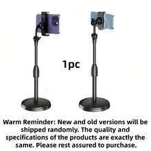 Adjustable Rotatable Universal Smartphone Stand, Suitable For Manicure Photography, Ergonomic Design, Plastic Material, Stable Base, Modern Minimalist Style, Applicable For Home, Office And Travel. Multifunctional Desktop Stand For Photography, Live Streaming And Viewing. Compatible With IPhone - Black - View 10