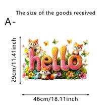 1/3 miếng phim dán cửa sổ tĩnh điện 3D hình hoa mùa xuân hè và cáo, gấu trúc, có thể tháo rời, dùng trang trí cửa kính trượt, phòng khách, hiên nhà, không cần keo dán. - Hình dán cửa sổ hình động vật và hoa - Xem 14