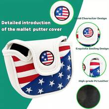 非传统通勤风格，星条半圆形推拉袖，荔枝纹PU皮革，3D刺绣13星徽章，兼具防护性和纪念意义 - 白色 - 查看 7