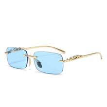 5副装 2副装 1副装 小盒方形时尚眼镜 新款个性化金属海洋时尚眼镜 女士高端街头眼镜 - 金色 - 查看 5