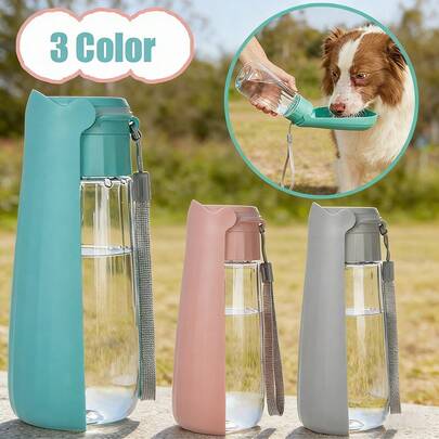 3-Color Collapsible Flip-Top Pet Water Bottle, Portable Outdoor Walks Dogs Stuff Water Dispenser, For Small Medium And Large Dogs ﻿