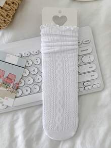 1/3 Pairs Spring/Summer Thin Knee-High Socks, Ballerina Style Mid-Calf Socks, Lolita Cable Knit JK Socks, Mesh Hollow Slouch Socks, No-Show Socks, Lace Straight Tube Socks - Multicolor - View 23