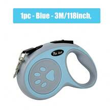 5m/3 Meters Heavy Duty Reflective Retractable Dog Leash, Non-Slip Handle, Strong Braking And Locking System, 360° Tangle-Free Hook, Suitable For Small To Medium Dogs Under 33lbs - Multicolor - View 17