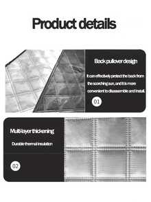 Universal Car Steering Wheel Cover - Heat Shield, Sun Protection, High-Temperature Resistant, Anti-Glare Design, Suitable For Various Models, SUVs And Sedans - A - View 6