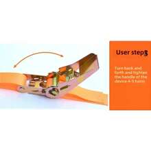 卡车捆绑装置、小型棘轮紧固件、自锁绳索紧固件、货物包装和固定带、飞机捆绑带 - 丙綸 - 查看 10