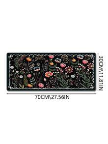 Extra Large Gaming Mouse Pad, XL Size Keyboard Mouse Mat With Stitched Edges, Durable Non-Slip Rubber Base, Suitable For Home Office Work Floral And Plant Designs - View 13