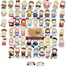 17cm Doll Changeable Outfit Set, Including 3pcs Clothes, 3pcs Shoes, Keychain, Fragrance Set, Suitable For Doll, Back To School Gift, Summer Series, Birthday/Holiday Gift - Multicolor - View 3