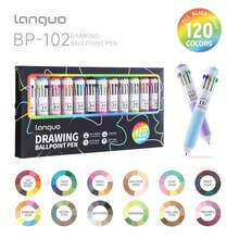 3-12pcs Ballpoint Pens 28-120 Colors Set, 0.8mm Bullet Tip For Smoother Ink Flow, Rich Colors With Layering Capability, Soft Rubb, First Day Of School - Multicolor - View 16