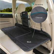 Kurgo Backseat Reversable Dog Bridge Car Seat Extender - Negro/Hampton Sand - Ver 5