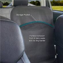 Kurgo Backseat Reversable Dog Bridge Car Seat Extender - Negro/Hampton Sand - Ver 7