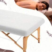 84" X 35" Disposable Massage Table Sheet With Elastic, Suitable For Facial, Body And Skincare In Beauty Salons, White - Multicolor - View 4