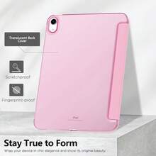 Funda para iPad (A16) de 11a generación de 11 pulgadas de 2025, funda para la 10a generación de 10.9 pulgadas de 2022 con soporte para lápiz, cubierta protectora delgada con carcasa trasera de PC translúcida, activación/suspensión automática - iPad 11.º/10.º - Ver 4