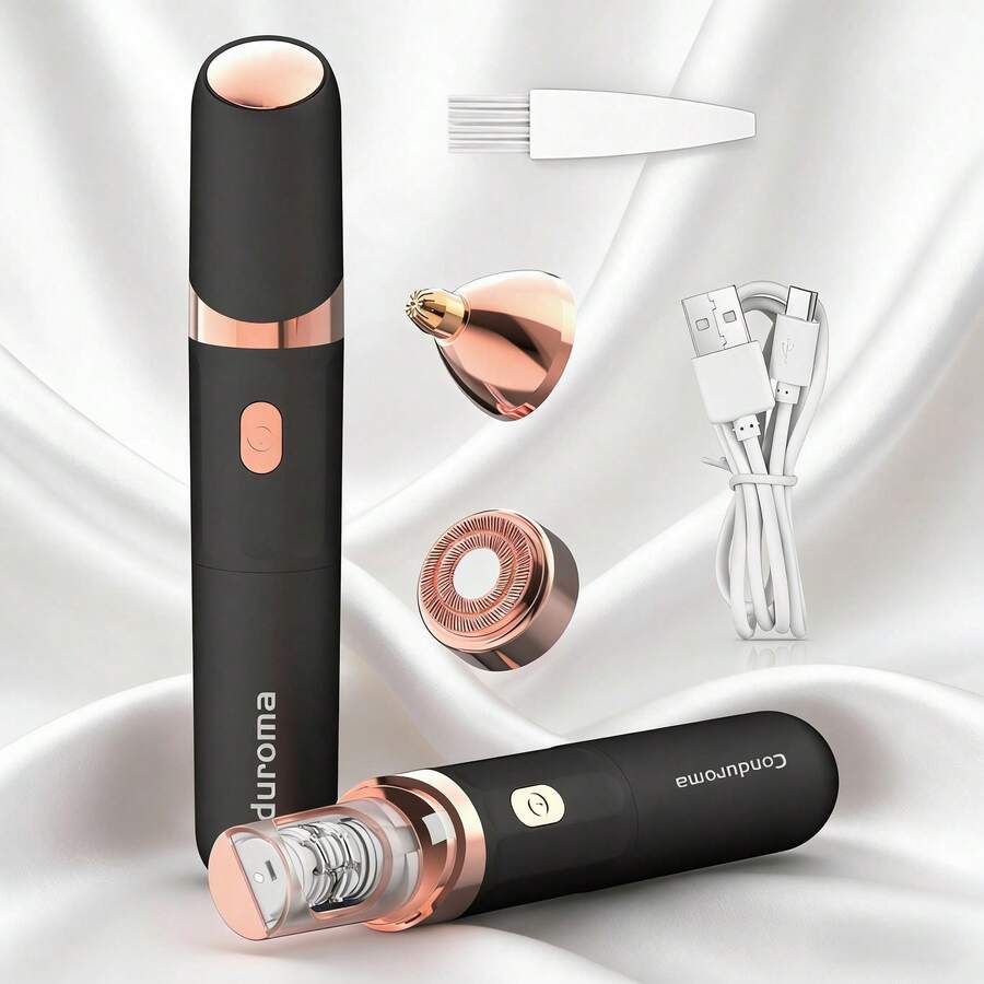 Conduroma 3-In-1 Facial & Eyebrow Hair Remover For Women – Electric Epilator And Face Razor, Rechargeable, Gentle Grooming With LED Light,Ideal Gift For Women. - Upgraded Version - View 1