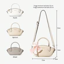 RAINSMORE Cute Bow Mini Dumpling Bag, PU Leather Top Handle Crossbody Bag, Adjustable Strap, Multi-Color Options, Sweet Small Purse For Work & Date - Multicolor - View 4