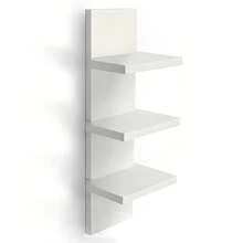 A Five-Tier White PVC Wall Shelf, Ideal For Home Storage And Decoration, Can Be Hung In The Living Room To Display Books Or In The Bedroom To Showcase Decorative Items. - trắng - Xem 5