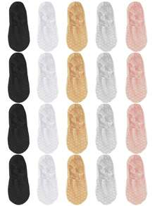 1/5/10 Pairs Of Fashionable Spring And Summer Women's Cool Feeling Skin Friendly Non Slip Mouth Polka Dot Lace Boat Scks ﻿ - Multicolor - View 13