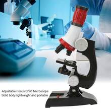 100x\400x\1200x Microscopio Para Niños Con Kit De Portaobjetos, Juguetes Ciencias Educativas - Rojo - Ver 8