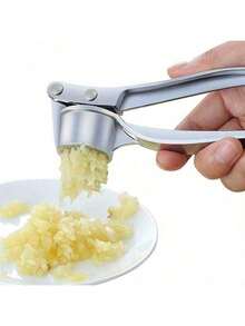 1 Piece Metal Garlic Crusher Manual Crusher Handheld Ginger Kitchen Tools Kitchen Accessories - Silver - View 4