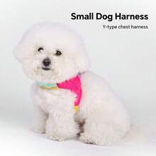 Macaroon Color Y-Shaped Anti-Pull Chest Harness For Small & Medium Dogs, Pet Outdoor Supplies - Hot Pink - View 10