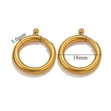 1/2 piezas Anillo de resorte redondo de acero inoxidable 304, hebilla de anillo con resorte chapada en oro con pasador de bola para hacer collares, pulseras y joyería DIY, hipoalergénico y resistente a la decoloración - Hebilla 1 - Ver 33