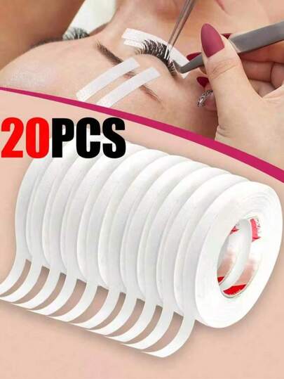 6pcs Eyelash Extension Tape. This Tape Has Breathability And Is Very Suitable For Eyelash Extension. It Is A Micro-Porous Design With Good Breathability, And It Is Also Easy To Tear Off. It Is Made Of Non-Woven Breathable Tape, Very Suitable For Lifting The Eyelids. It Belongs To The Category Of Eyelash Care Products And Cosmetic Tools.