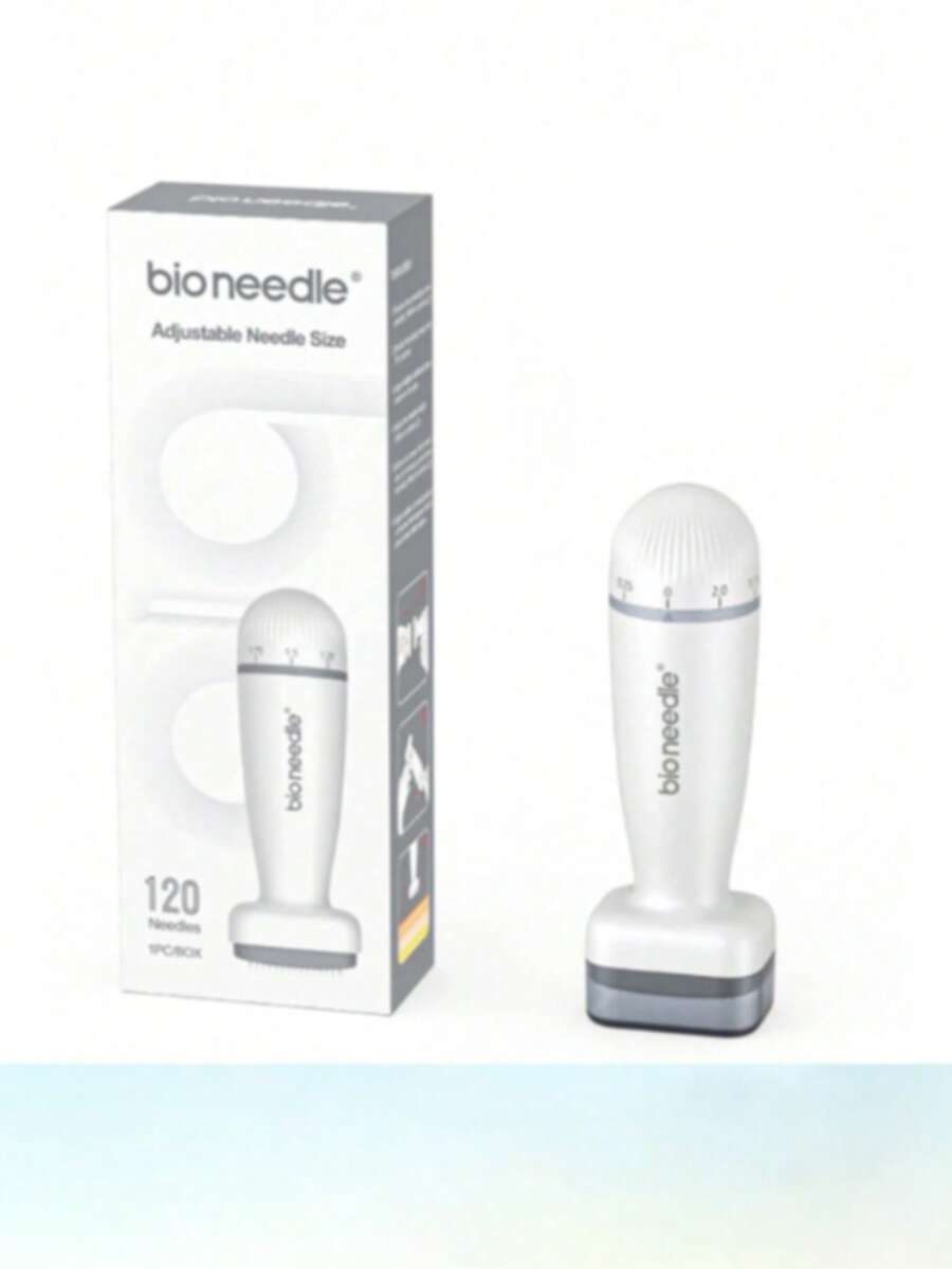 Dụng cụ dập kim siêu nhỏ có thể điều chỉnh, dụng cụ dập kim siêu nhỏ chuyên nghiệp, thích hợp sử dụng cho bút kim siêu nhỏ trên mặt, da đầu, râu, cơ thể, là lựa chọn thay thế tốt nhất cho con lăn kim siêu nhỏ, bộ đầu kim kết hợp 0.25mm-2.0mm, dụng cụ chăm sóc da dành cho nam và nữ, sản phẩm chăm sóc da. - trắng - Xem 1