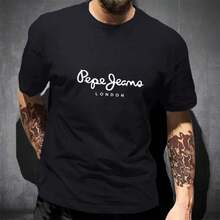 Nuevos productos de moda muy populares: Última camiseta Pepe Jeans London de verano para hombre, de manga corta, 100% algodón, top de moda popular, ropa de streetwear, camiseta Y2K. - Gary - Ver 1