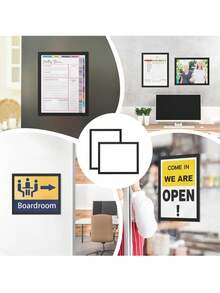 Self-Adhesive Magnetic Sign Holder, Double-Sided Window Magnetic Display Frame, Transparent And Strong Magnet, Suitable For Office/Shop/Door/Glass/Refrigerator Display - 6Pcs - View 7