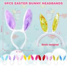 耳饰头箍和眼镜套装，可爱派对拍照道具，成人节日服装配饰 - 彩色 - 查看 3