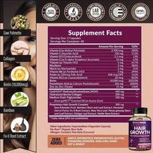 24-In-1 Advanced Hair Growth Vitamins Biotin 10,000mc9,Collagen,Patented OptiMSM, GoMCT,Saw Palmetto Naturally Regrow Stronger & Healthier Hair, Skin And Nails Stops Hair Loss 60 Day Supply - 1件 - 查看 6