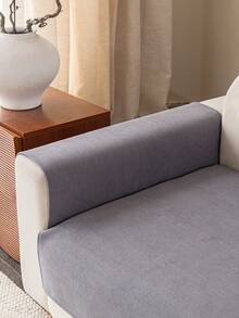 1 Buah Sarung Sofa Chenille yang Dapat Dicuci dengan Mesin - Sarung Sofa Anti Selip untuk Dekorasi Rumah, Cocok untuk Sofa 1/2/3/4 Dudukan - Dark Grey - View 7