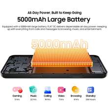 OSCAL Unlocked 4G Smartphone, Android 16 System, 6.56-Inch HD+ Display, Octa-Core Processor, 4GB+8GB Expandable Memory, 64GB/128GB ROM, Max 1TB SD Card Expansion, 13MP+32MP Dual Camera, Side Shortcut Key, 5000mAh Large Battery, 3 Card Slots, Dual SIM Dual Standby (Charger Not Included) - Blue - View 7