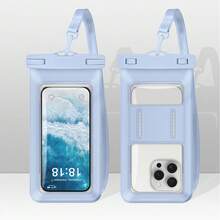Waterproof Phone Pouch With Hand Strap, Plus Size Waterproof Phone Protective Case. Dual Pocket Design, Large Capacity, Suitable For Swimming, Beach And Other Outdoor Activities. Can Store Wallet, Cards And Other Items. Waterproof Design, Suitable For Summer Vacation, Diving, Swimming, Beach And Other Occasions. - Multicolor - View 14