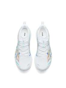 XTEP 2000KM 5th Generation Durable Running Shoes For Men And Teenagers, Sports Fitness Shoes, Classic White/Metallic Gold/Daylight Blue - Classic White/Gold/Sunlight Blue - View 5