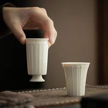 Cốc trà Gaiwan giả thời Tống, cốc trà gốm thủ công, cốc trà Kung Fu, cốc nước nhỏ. - Nhiều màu - Xem 1