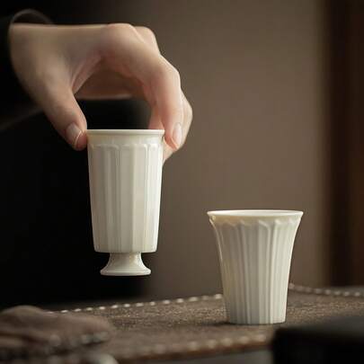 Cốc trà Gaiwan giả thời Tống, cốc trà gốm thủ công, cốc trà Kung Fu, cốc nước nhỏ.