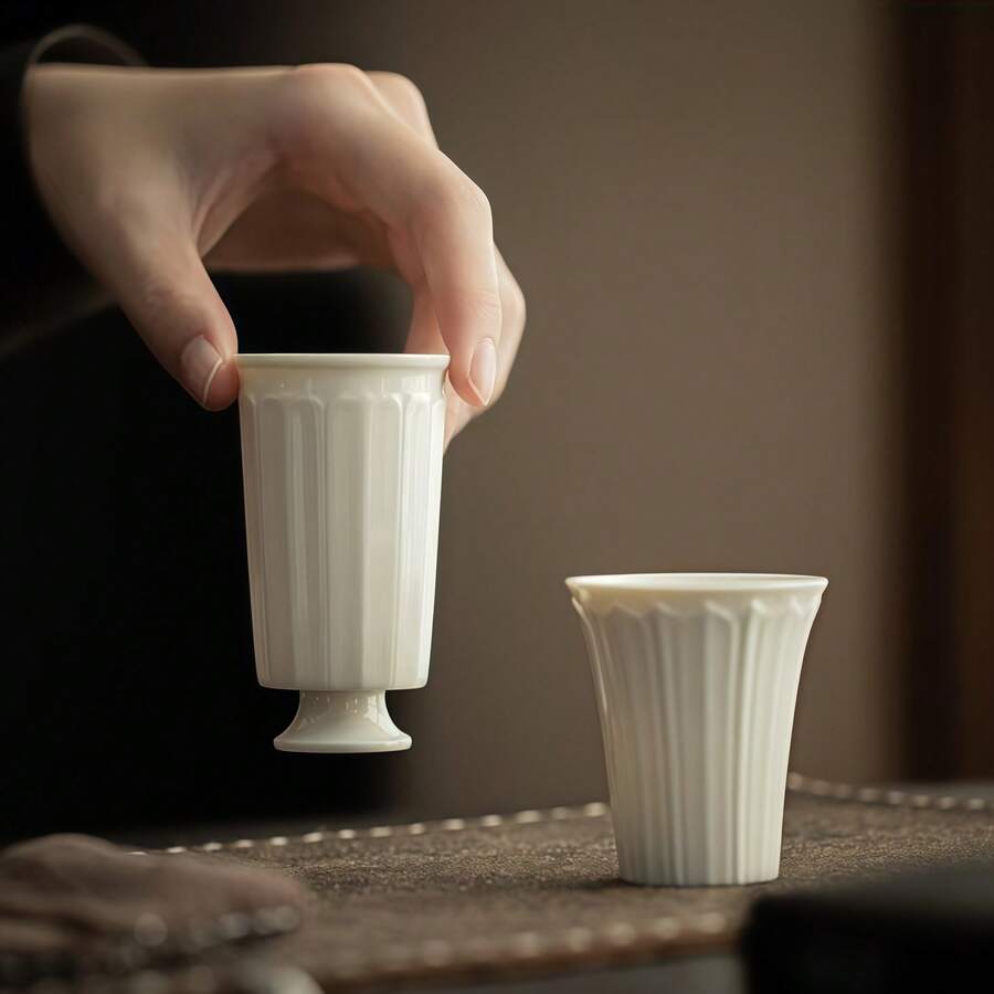 Cốc trà Gaiwan giả thời Tống, cốc trà gốm thủ công, cốc trà Kung Fu, cốc nước nhỏ. - Nhiều màu - Xem 1