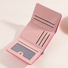1 Cute Pink Love Button 30% Coin Purse-Multi-Function Card Holder Lady's Wallet, Rose Red/Black/White Multicolor Optional, PU Craft Meticulous, Suitable For Parties, Classrooms, Parties, High-End Occasions. - Multicolor - View 8