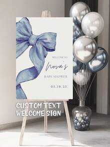 Customized Party Welcome Sign - Adorable "Cowgirl" Style Baby Shower Welcome Template (Editable Text/Name) | Western Theme Welcome Sign | Party Decor Design Asset - Multicolor 01 - View 2