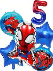 Bộ trang trí bóng bay chủ đề Người Nhện Marvel cho tiệc sinh nhật, bao gồm bóng bay số lớn 40 inch, thích hợp cho các hoạt động kỷ niệm và quà tặng/bó hoa cho trẻ em. - Bộ bóng bay - Xem 7