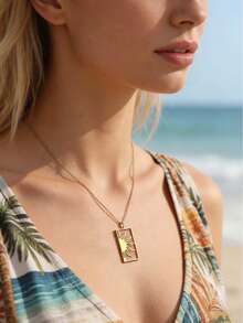Collar con colgante de sol diminuto dorado, collar de ráfaga solar, collar de sol geométrico, collar celestial, regalo de Navidad para ella, collar de uso diario - Dorado - Ver 3