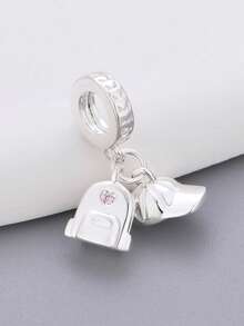 1 Set Fashionable Romantic Youthful Graduation Series Backpack, Baseball Cap, Book, Pen, Running Boy, Graduation Cap Charm Pendant, Full Of Ceremonial Sense, Versatile DIY Bracelet Necklace Graduation Gift - Silver - View 3